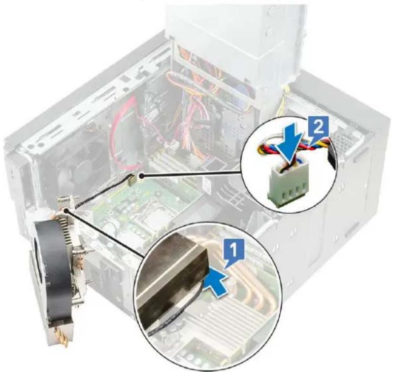 DELL Precision 363 - Installing blower and heat sink assembly—95 W - 1