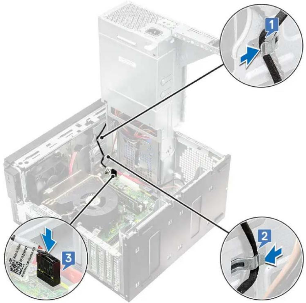 DELL Precision 363 - Installing power button module - 2