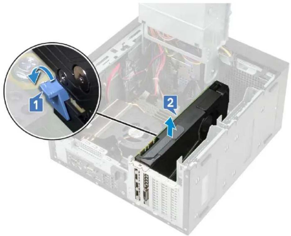 DELL Precision 363 - Removing the graphics card - 3