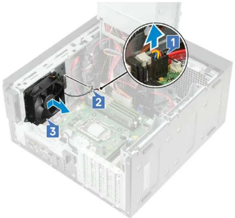 DELL Precision 363 - Removing system fan - 1