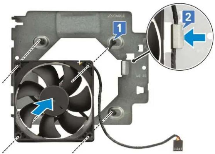 DELL Precision 363 - Removing system fan - 3
