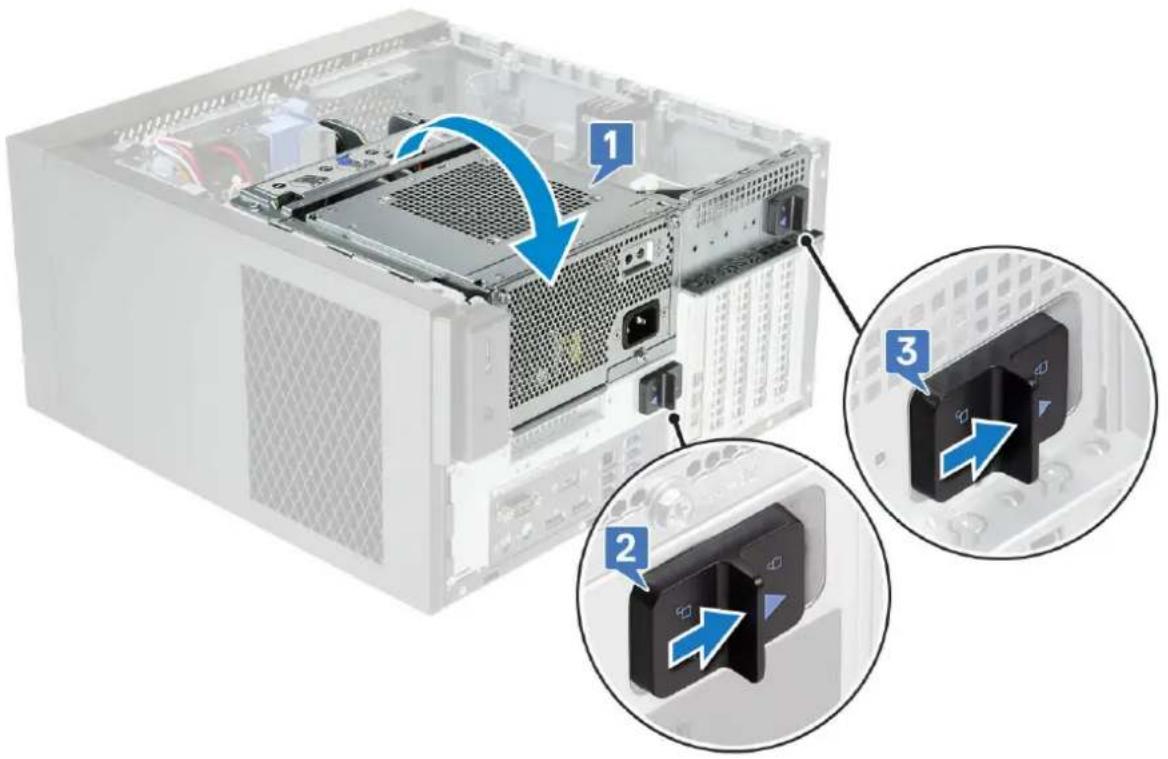 DELL Precision 363 - Closing the PSU hinge - 1