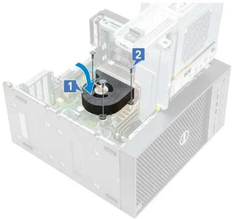DELL Precision 363 - Installing blower and heat sink assembly—95 W - 3