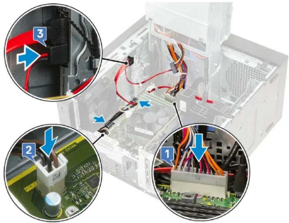 DELL Precision 363 - Installing the power supply unit - 2