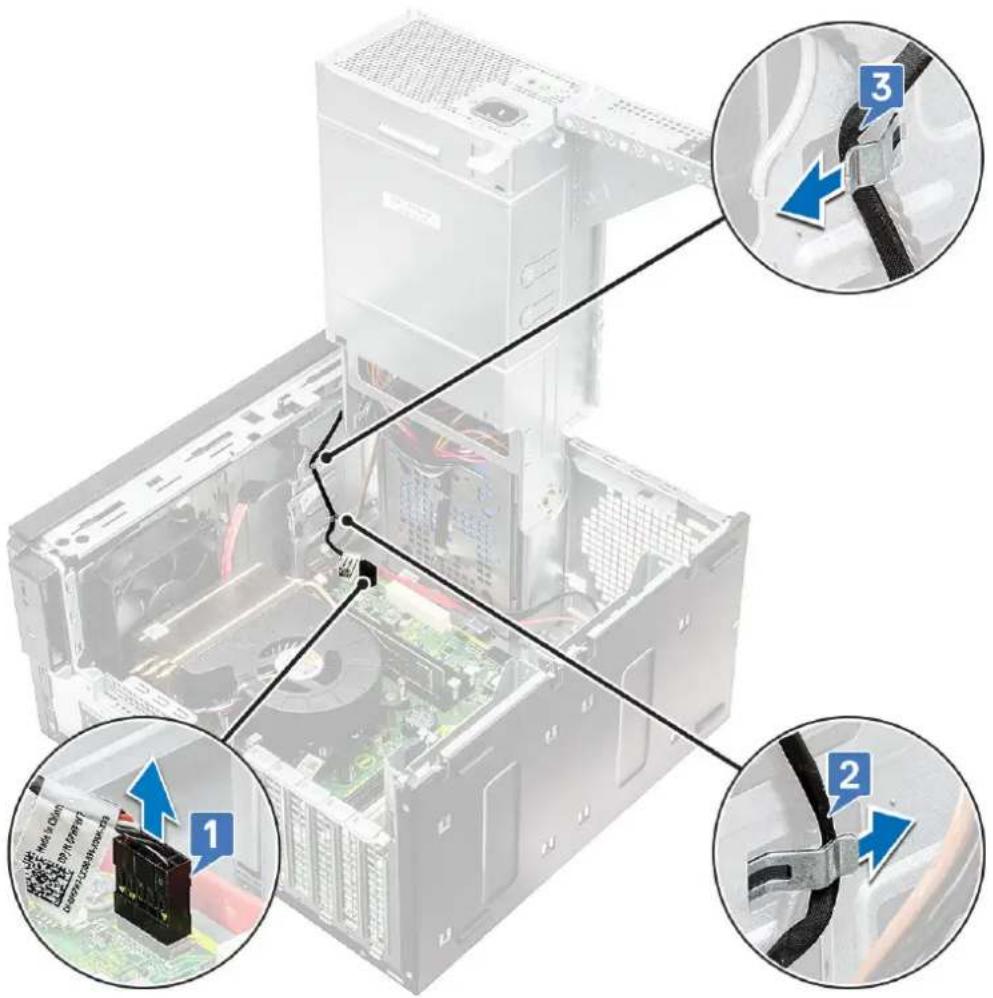 DELL Precision 363 - Removing power button module - 1