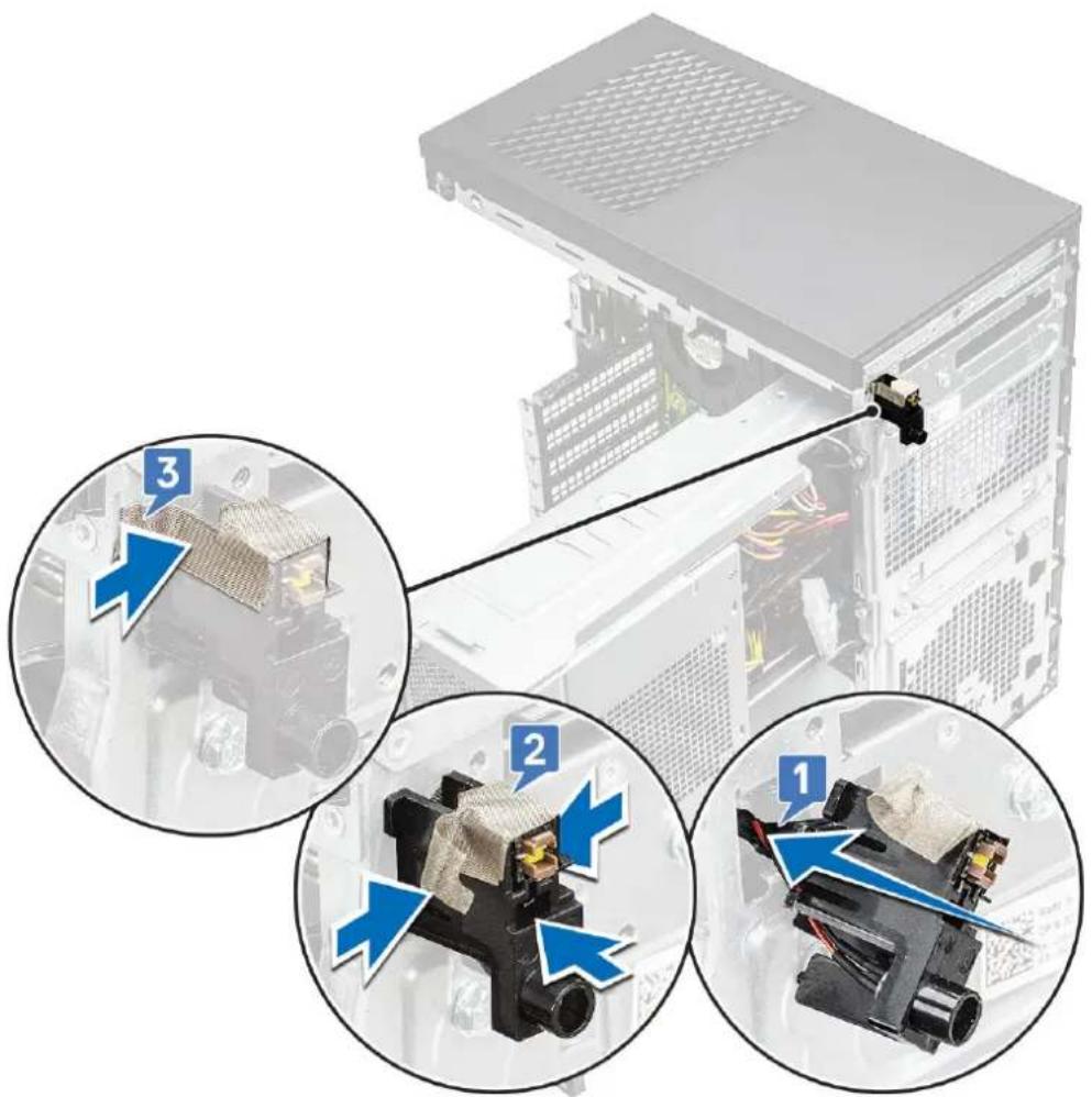 DELL Precision 363 - Installing power button module - 1