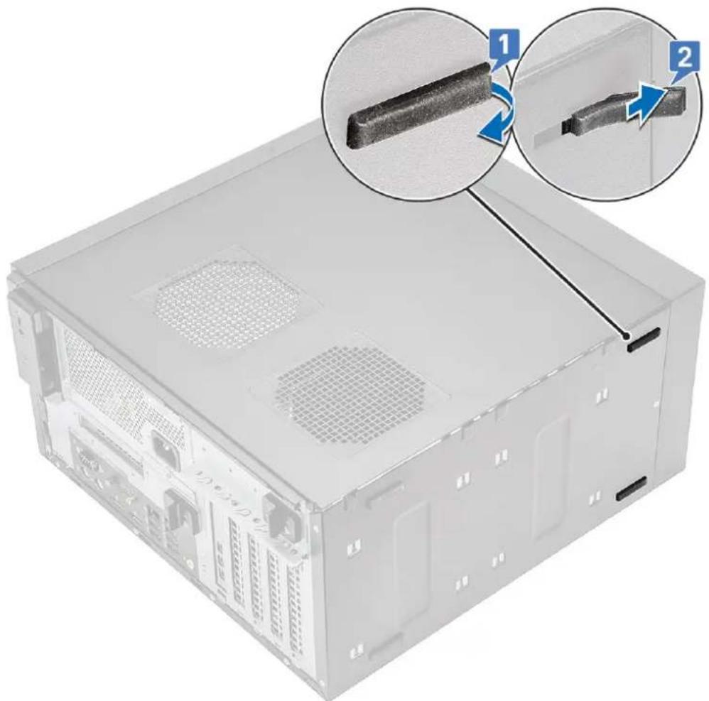 DELL Precision 363 - Removing the chassis rubber feet - 1