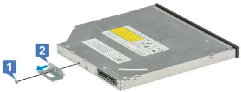 DELL Precision 363 - Removing the optical drive - 3