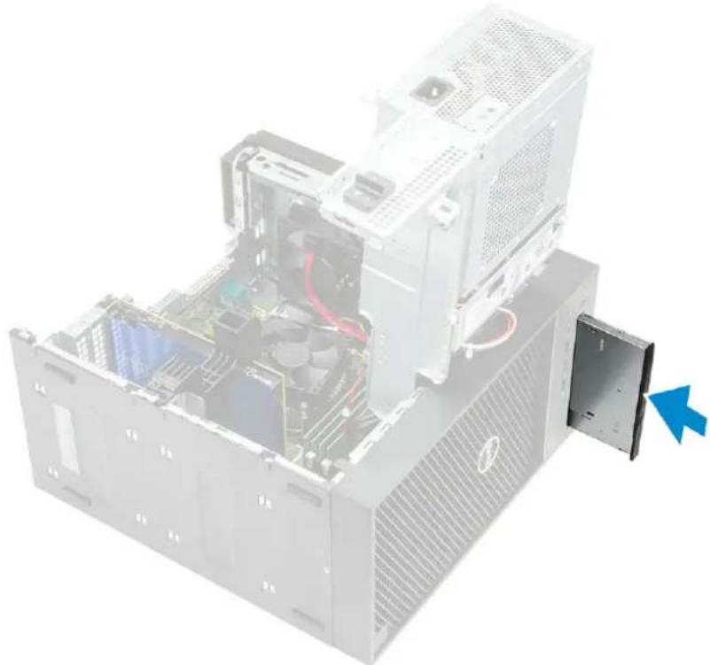 DELL Precision 363 - Installing the optical drive - 2
