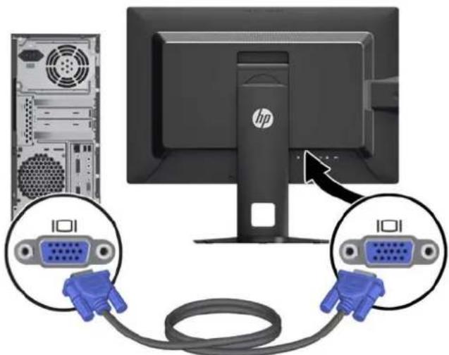 HP Z24i G2 - Connecting the Cables - 3