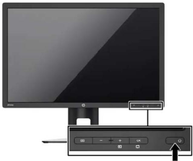 HP Z24i G2 - Turning on the Monitor - 1