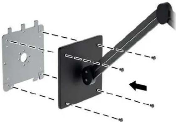 HP Z24i G2 - Mounting the Monitor Using the Quick Release 2 Mounting Bracket - 4