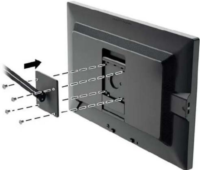 HP Z24i G2 - Mounting the Monitor Without Using the Quick Release 2 Mounting Bracket - 1