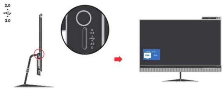 LENOVO ThinkVision X1 - Connecting and turning on your monitor - 17