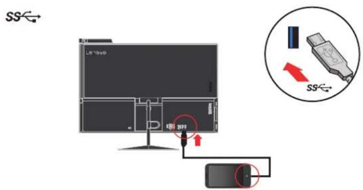 LENOVO ThinkVision X1 - Connecting and turning on your monitor - 13