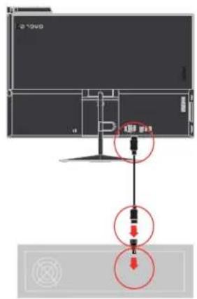 LENOVO ThinkVision X1 - Connecting and turning on your monitor - 5