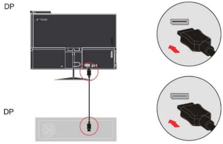 LENOVO ThinkVision X1 - Connecting and turning on your monitor - 4
