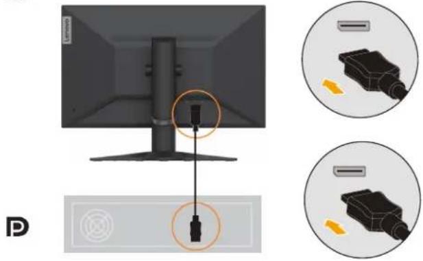 LENOVO G25-10 - Connecting and turning on your monitor - 4