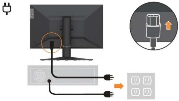 LENOVO G25-10 - Connecting and turning on your monitor - 6