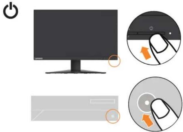LENOVO G25-10 - Connecting and turning on your monitor - 8