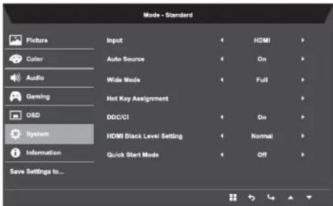 ACER Nitro RG270 - Adjusting the System - 1