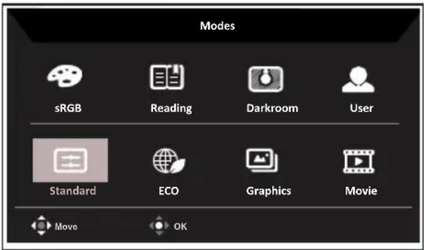 ACER KA272A - Hot key1 (default: Standard mode) - 1