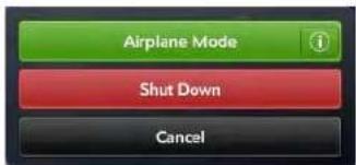 Airplane Mode Shut Down Cancel