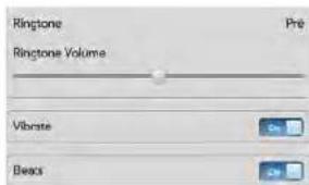 Ringtone Ringtone Volume Vibrate Beaks