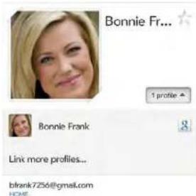 Bonnie Fr... 1 profile Bonnie Frank Link more profiles... bfrank7256@gmail.com HOME