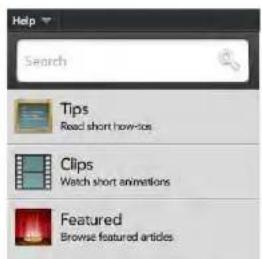 Help Search Tips Read short how-los Clips Watch short animations Featured Browse featured articles