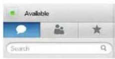 HP TouchPad - Switch between Conversations, Buddies, and Favorites lists - 1