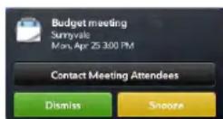 HP TouchPad - Respond to an event reminder - 1