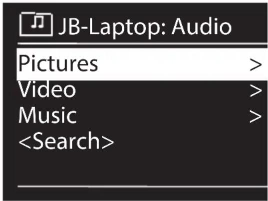 JB-Laptop: Audio Pictures > Video > Music >