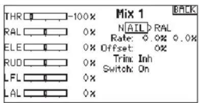 SPEKTRUM DX20 - ▶ Back Mixing - 1
