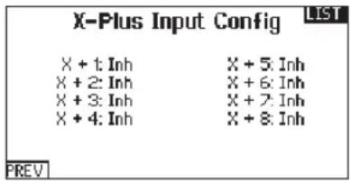 SPEKTRUM DX20 - x-Plus Input Configuration - 2