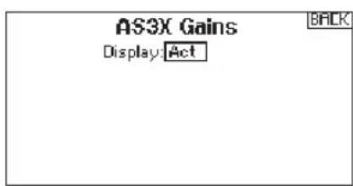 SPEKTRUM DX20 - AS3x Gain Live View (ACRO and SAIL Types only) - 3