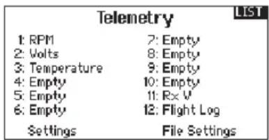 SPEKTRUM DX20 - Telemetry - 1