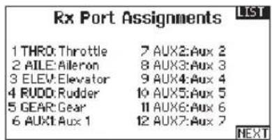 SPEKTRUM DX20 - Channel Assignment - 1