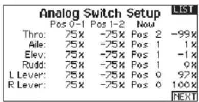 SPEKTRUM DX20 - Analog Switch Setup - 1