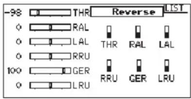 SPEKTRUM DX20 - ▶ Reverse - 2