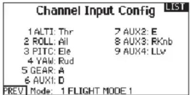 SPEKTRUM DX20 - Channel Assign - 4