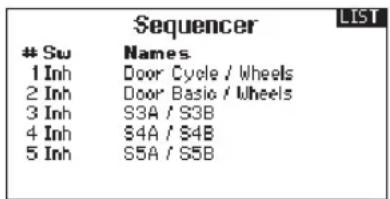 SPEKTRUM DX20 - Sequencer - 1