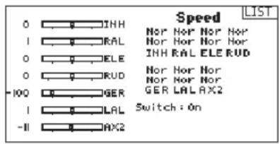 SPEKTRUM DX20 - To adjust the Speed: - 1