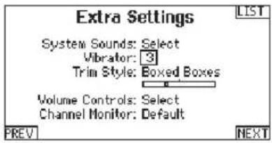 SPEKTRUM DX20 - System Warnings: - 3