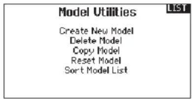 SPEKTRUM DX20 - Model Utilities - 1