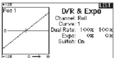 SPEKTRUM DX20 - To adjust the Dual Rate and Exponential: - 1