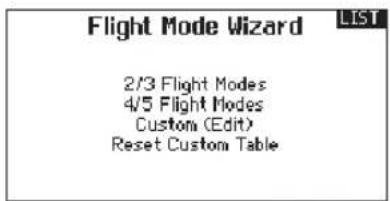 SPEKTRUM DX20 - To reset the Flight Mode Table: - 1
