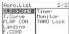 Hitec Flash 8 - To configure an elevator-to-camber mix: - 2