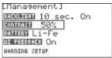 Hitec Flash 8 - Management Menu cont. - 1