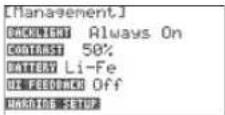Hitec Flash 8 - Management Menu cont. - 4